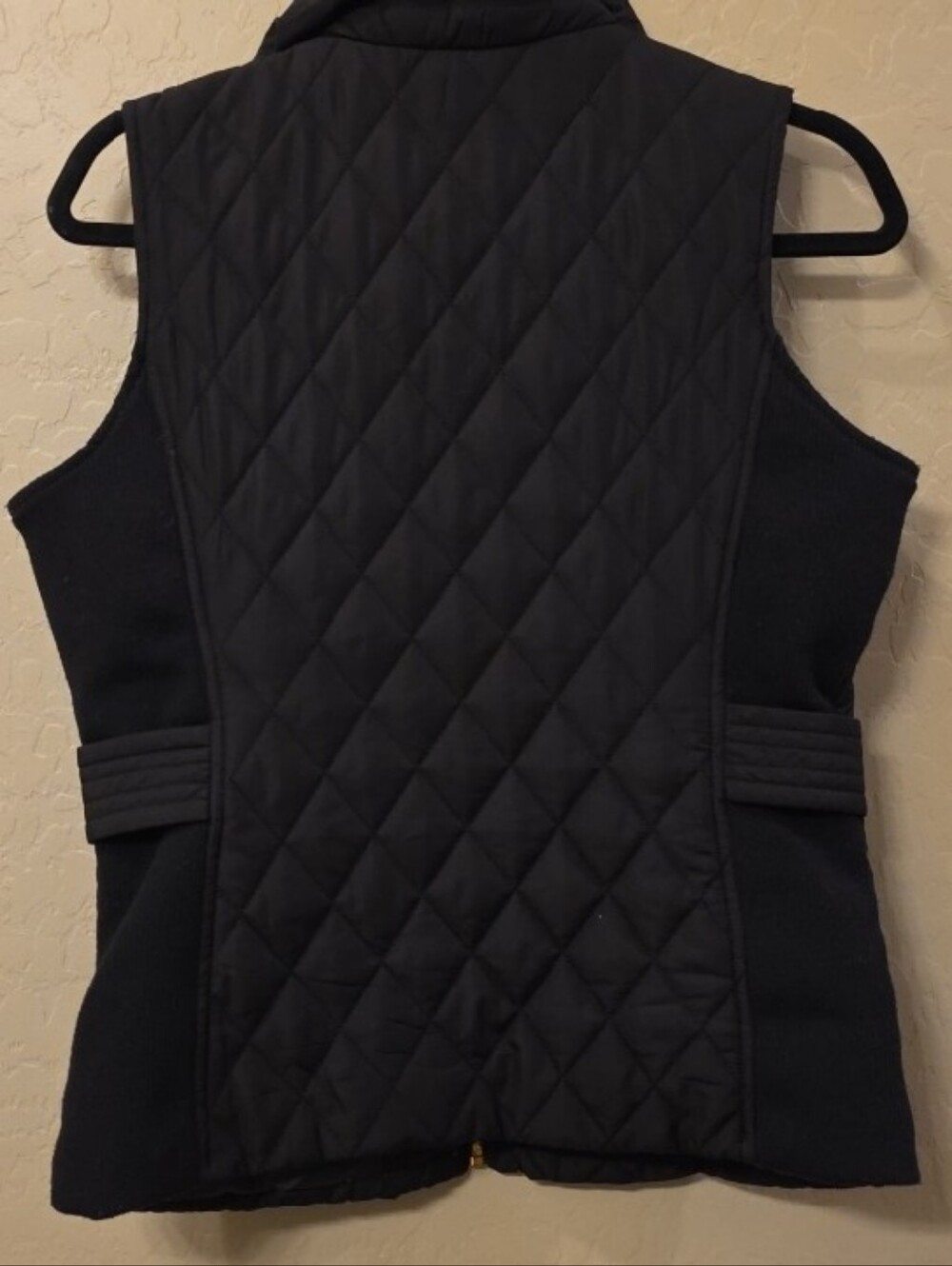 NWOT Marc New York Black Quilted Vest with Gold Hardware - Picture 3 of 3